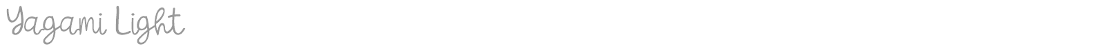 Yagami Light font preview